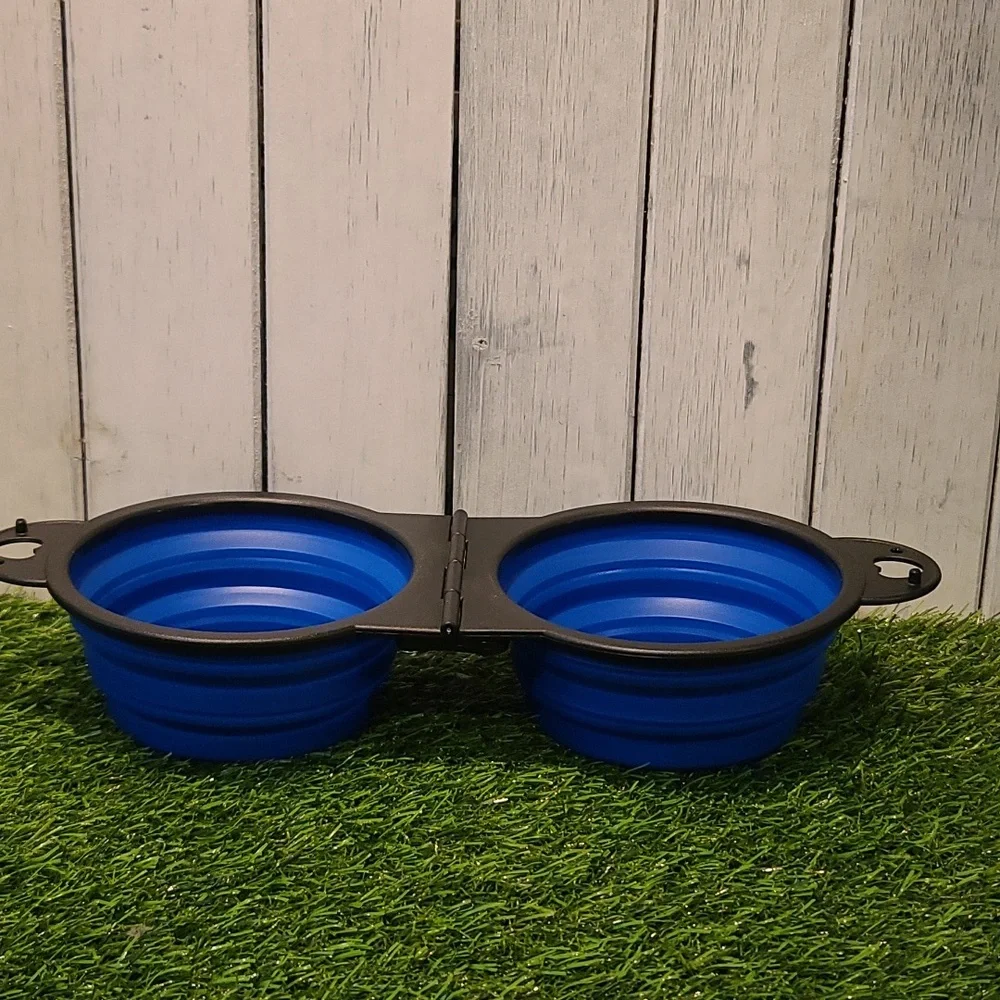PET BOWL dual sided collapsing small pet travel bowl, asst colors *HP*HP*